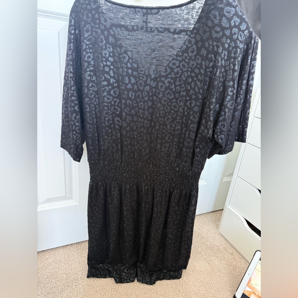 White House Black Market Black Animal Print Dress